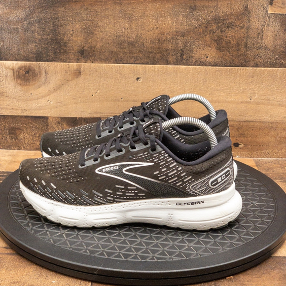 BROOKS GLYCERIN 20 WOMENS ATHLETIC SHOES RUNNING GYM BLACK LOW SIZE 9.5B - Picture 5 of 9